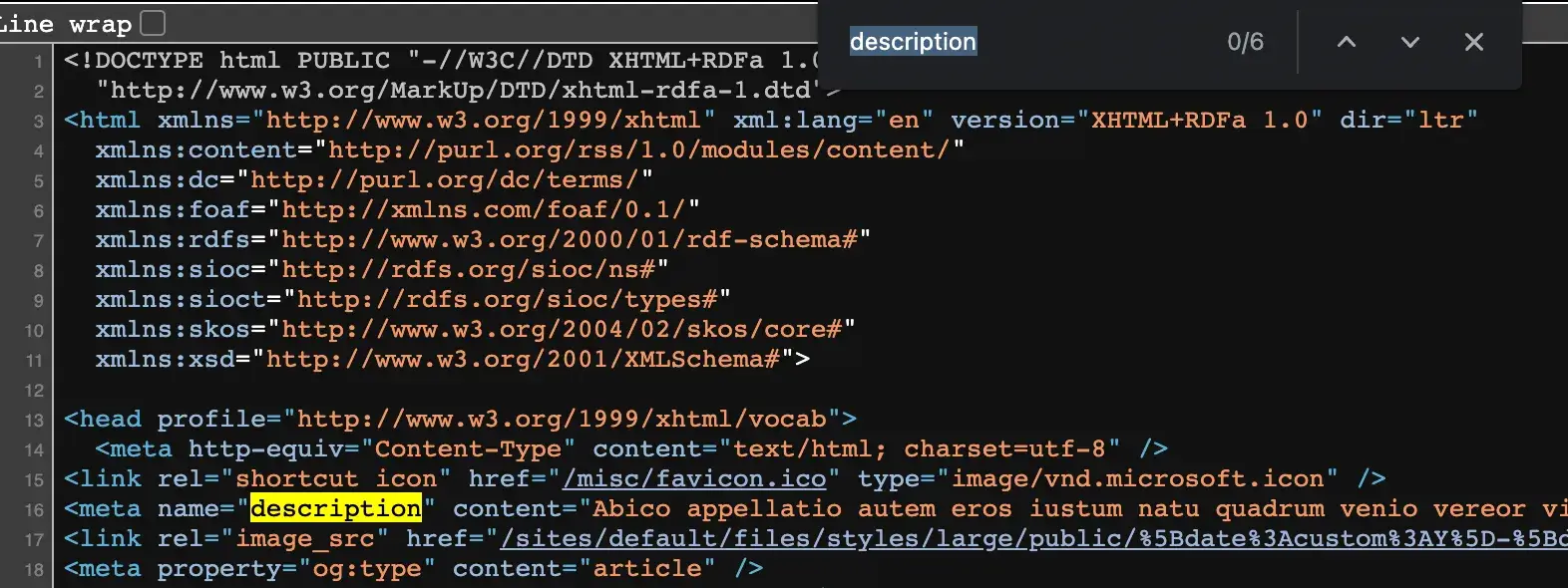 Drupal 7 Meta Description in Page Source