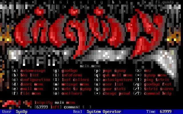 Iniquity BBS Screenshot