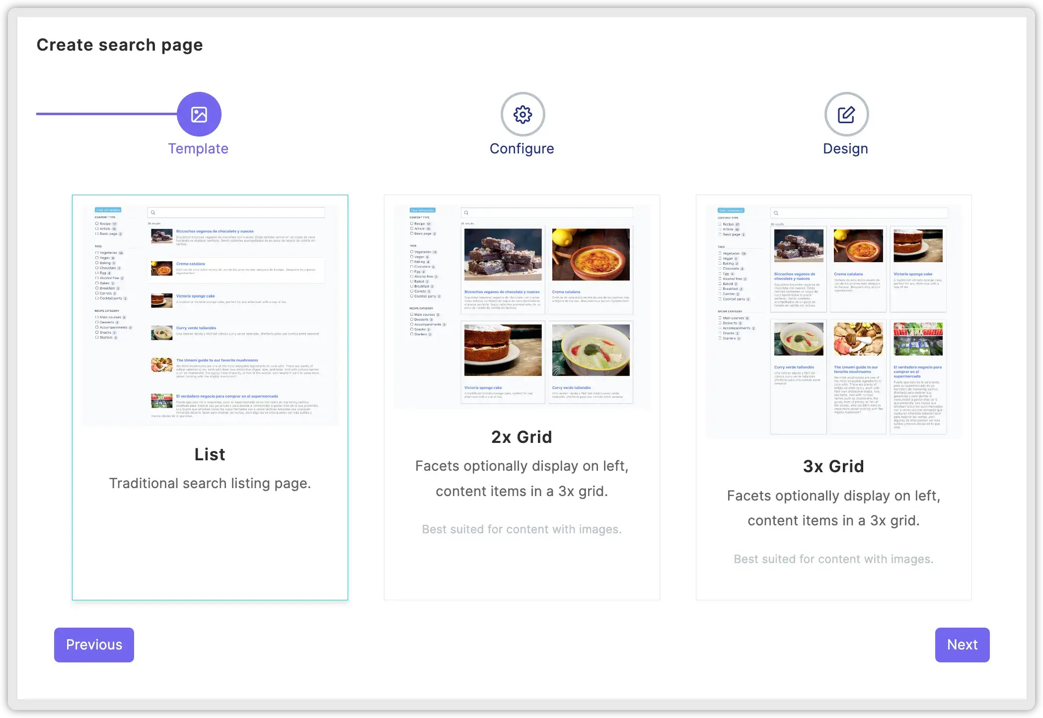 Quant Search Templates