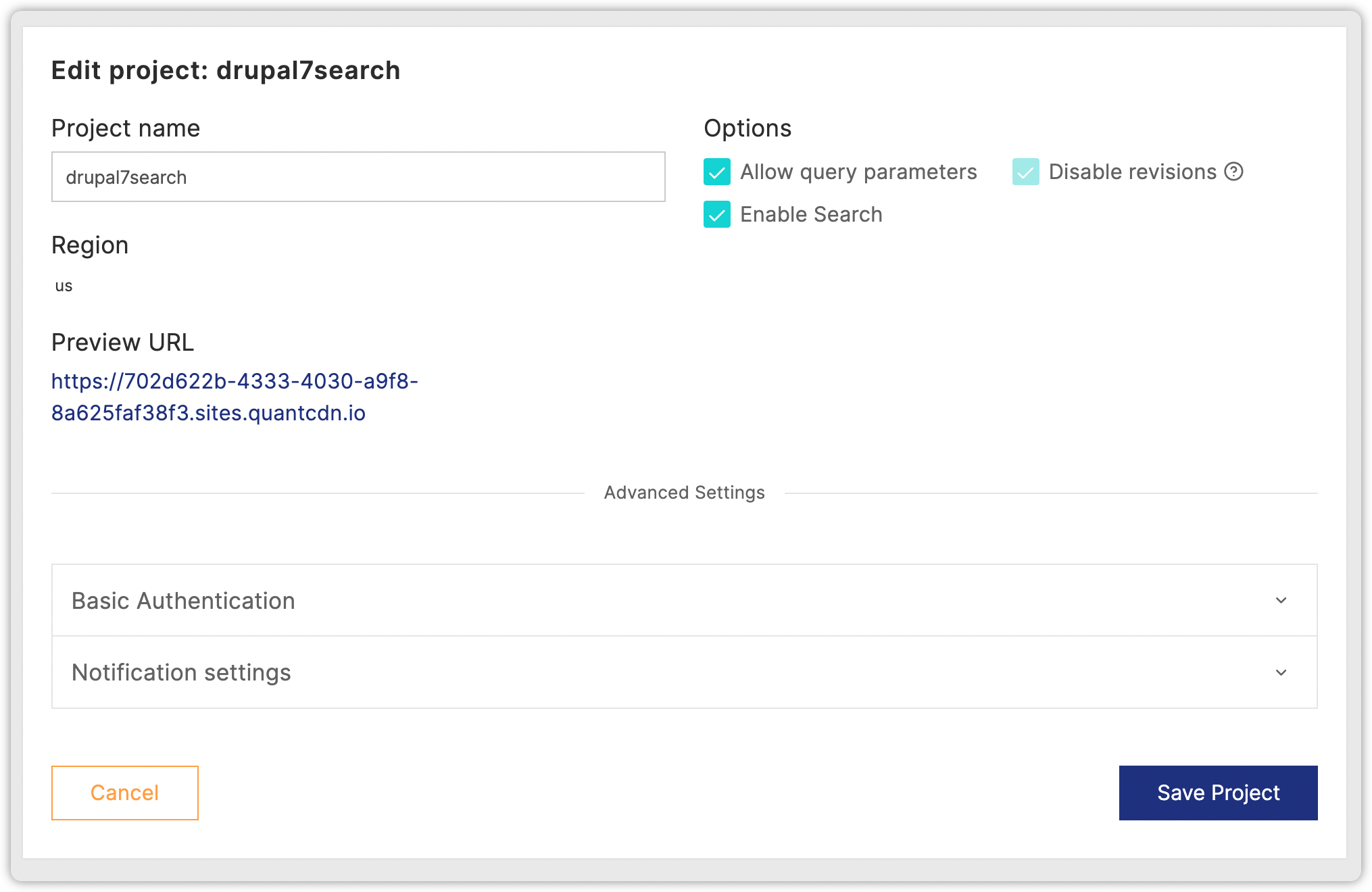 Enable Quant Search in Dashboard