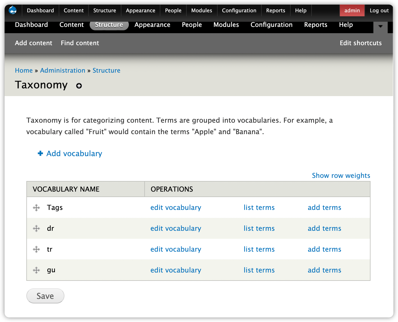 Drupal 7 Taxonomy