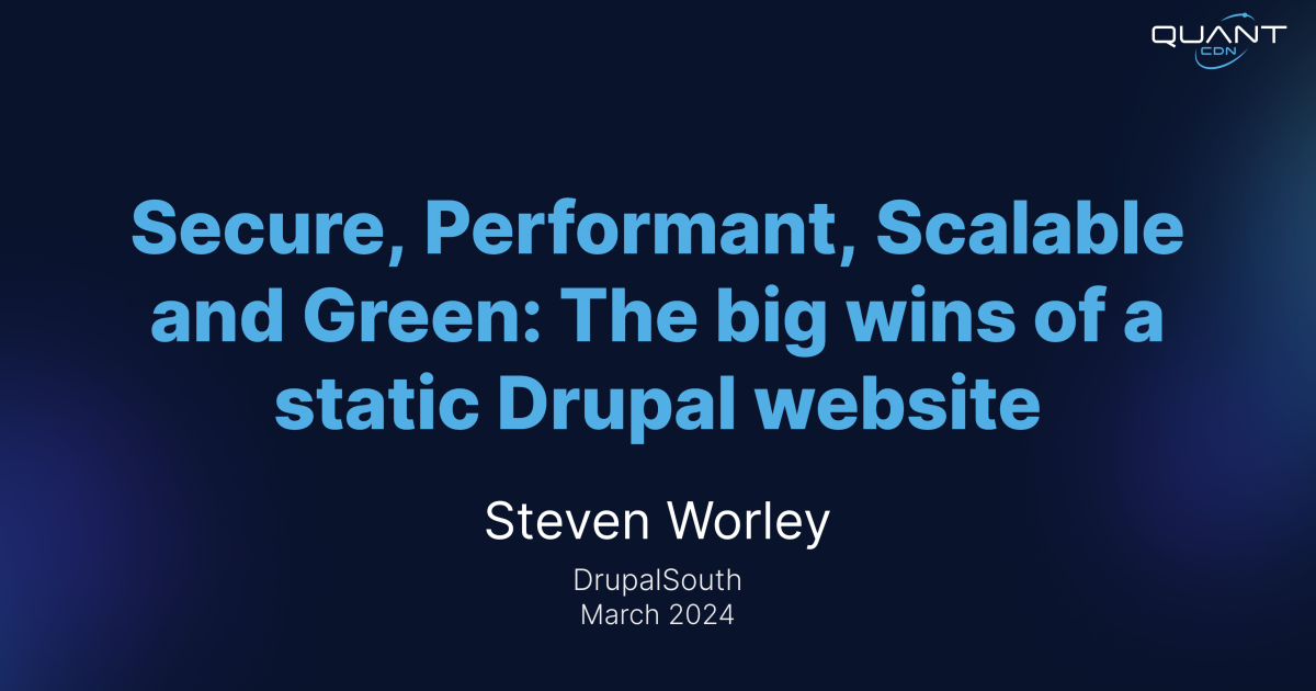 Drupalsouth sydney 2024 static drupal talk slide