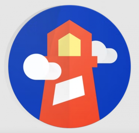 Google Lighthouse logo with grey background