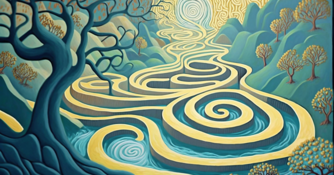 River flowing through maze v3